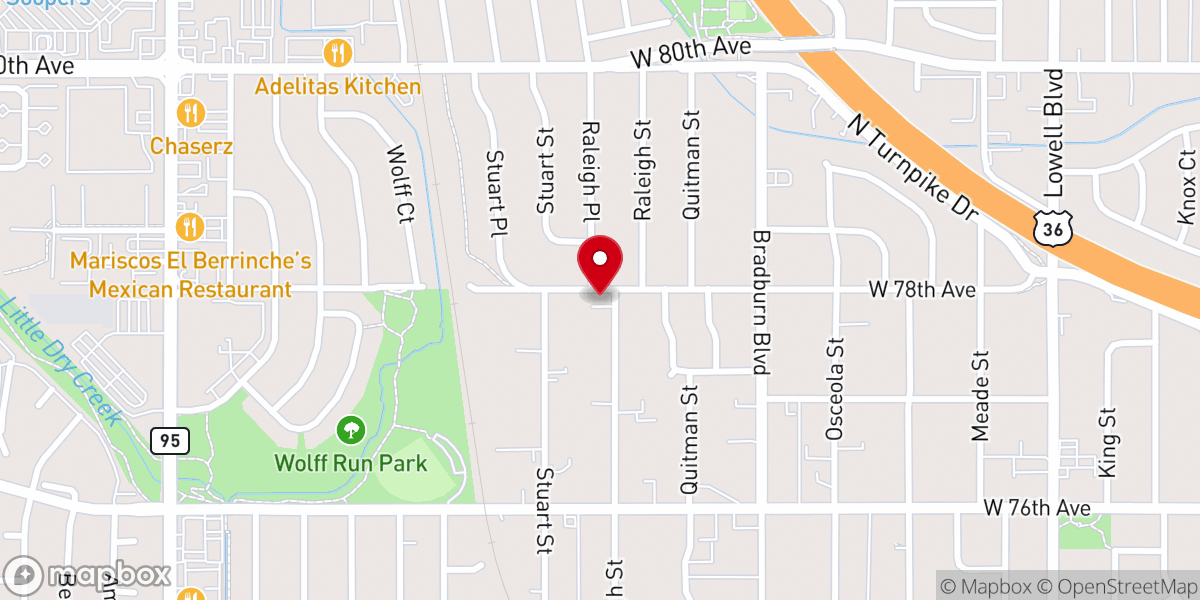 Map showing location of Mt. Calvary Apostolic Church