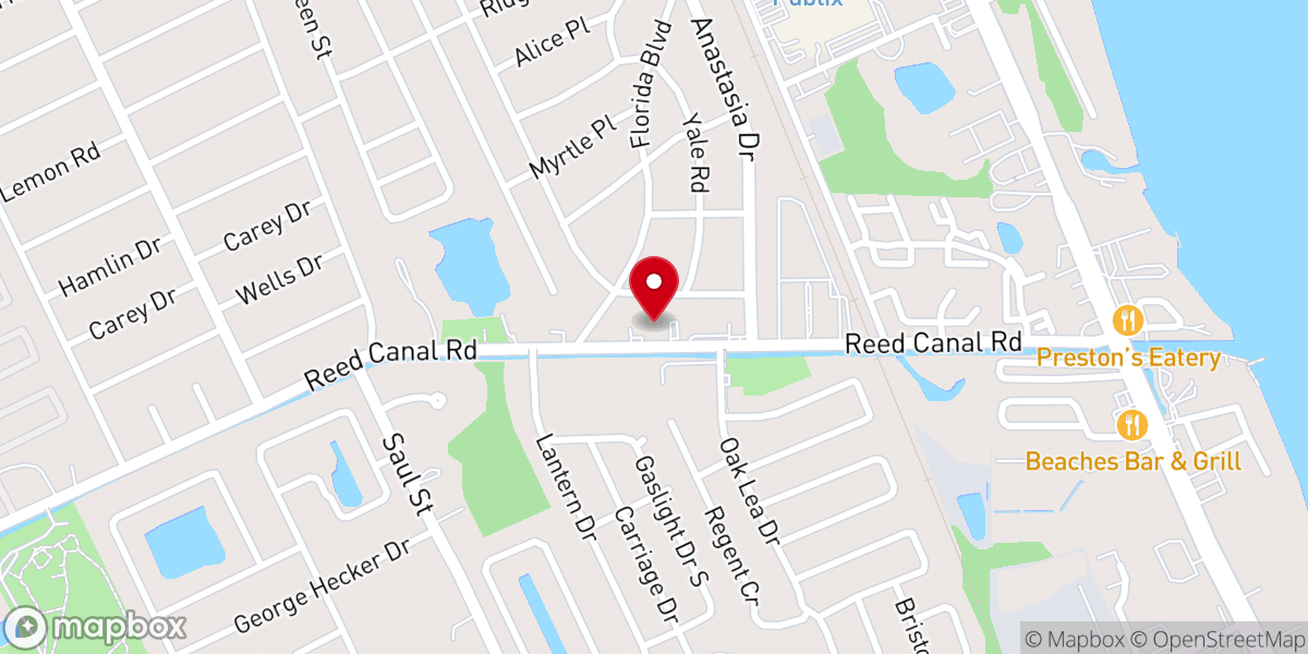 Map showing location of Iglesia De Dios Pentecostal MI Daytona Beach