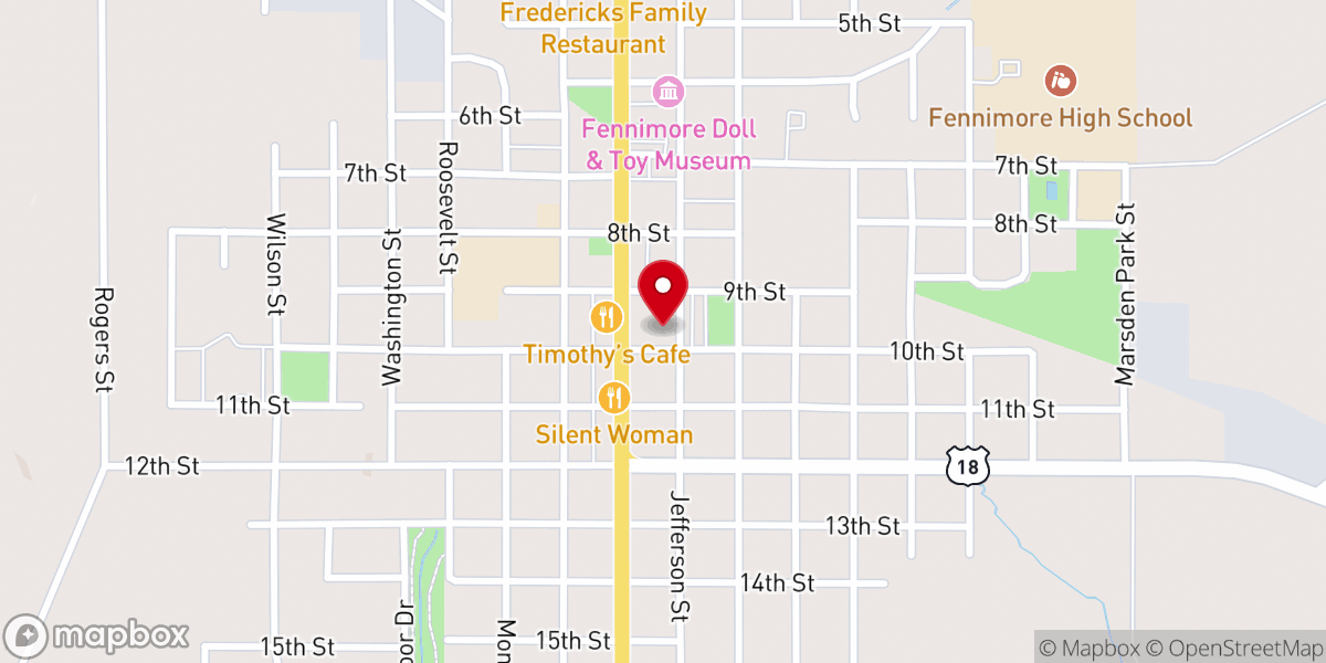 Map showing location of St Mary's Catholic Church