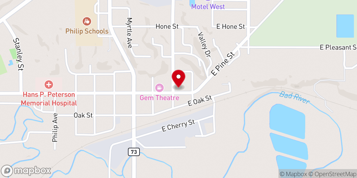 Map showing location of First Lutheran Church