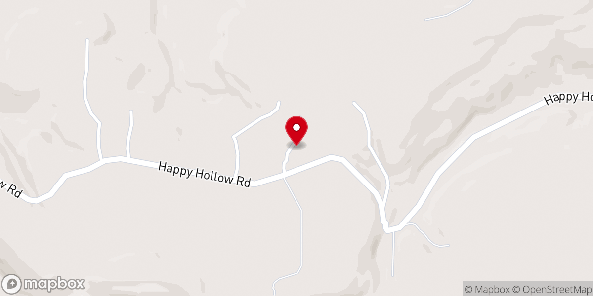 Map showing location of Happy Hollow Mennonite Fellowship