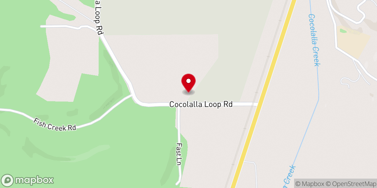 Map showing location of Cocolalla Bible Church