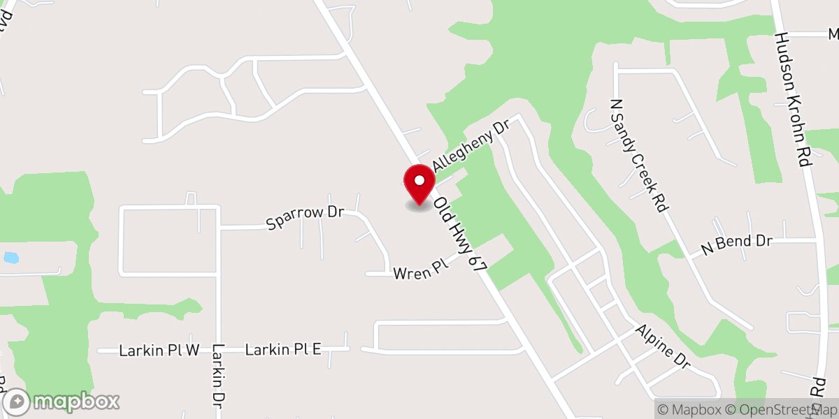Map showing location of Solid Rock Baptist Church