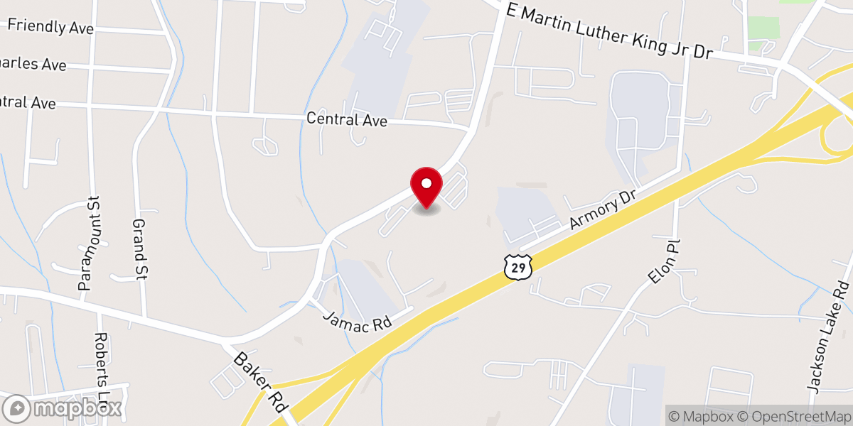 Map showing location of Williams Memorial CME Church