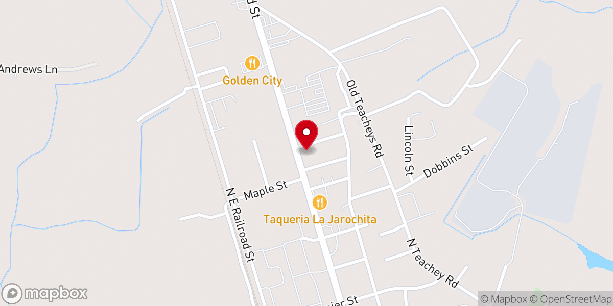Map showing location of Greater Faith Tabernacle