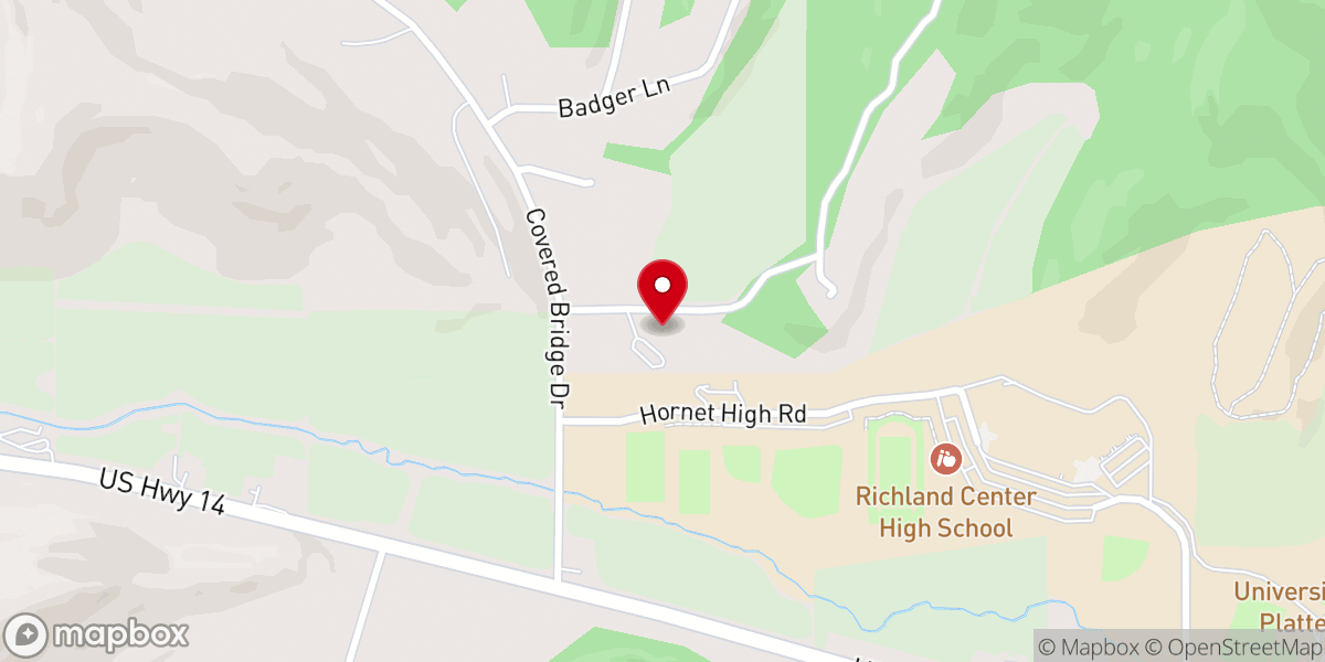 Map showing location of Grand View Family Worship Assembly of God