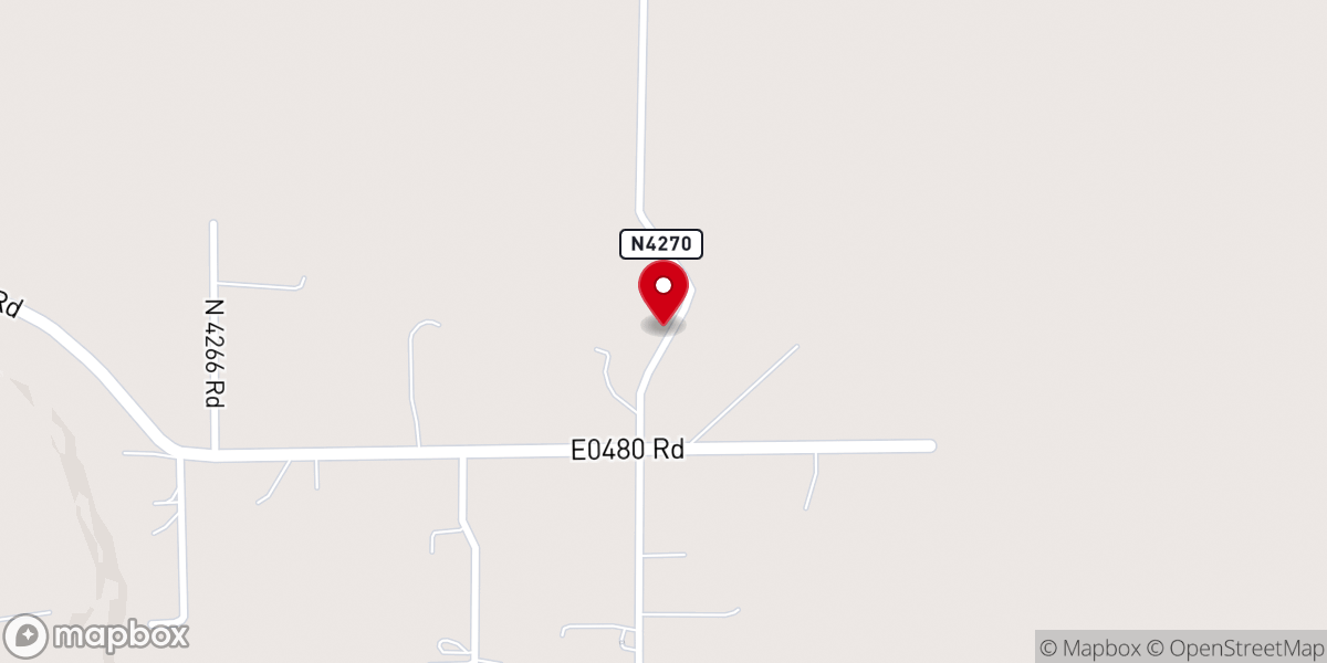Map showing location of Osage Church