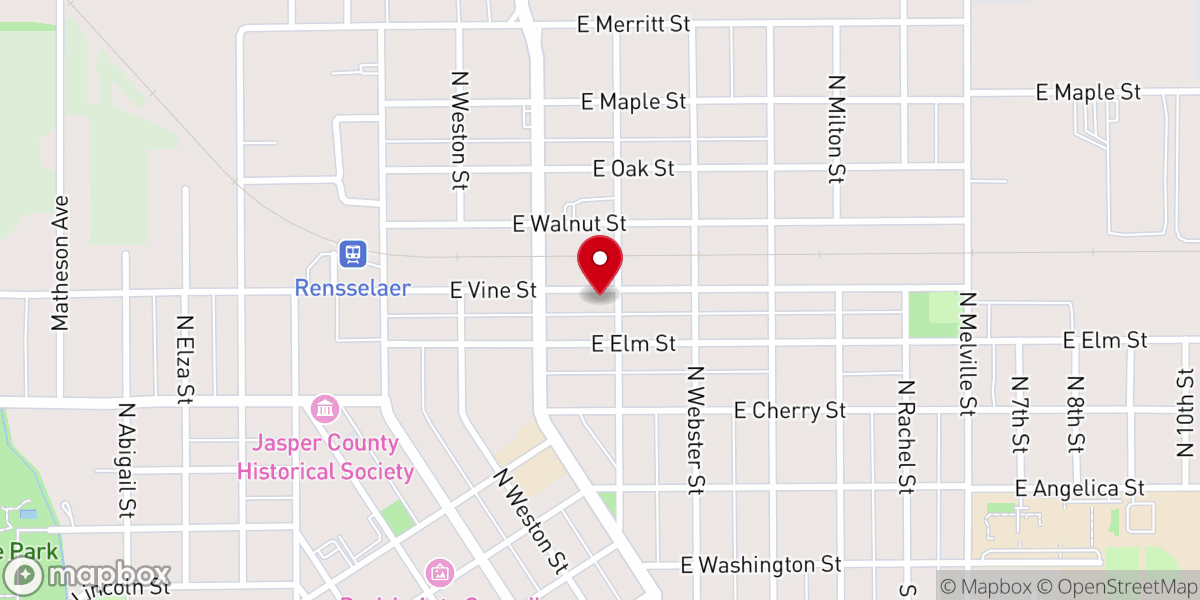 Map showing location of Knights of Columbus