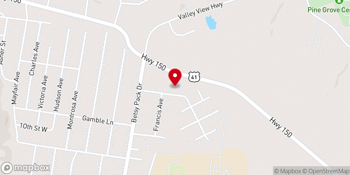 Map showing location of New Beginnings Church