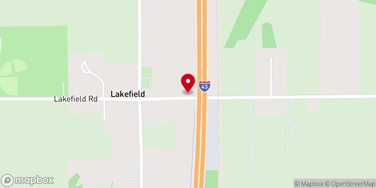 Map showing location of Ozaukee Congregational Church