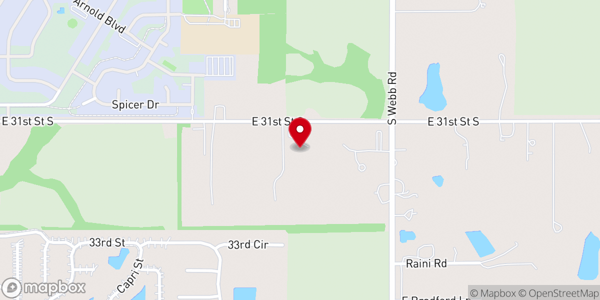Map showing location of Cedar Pointe Church