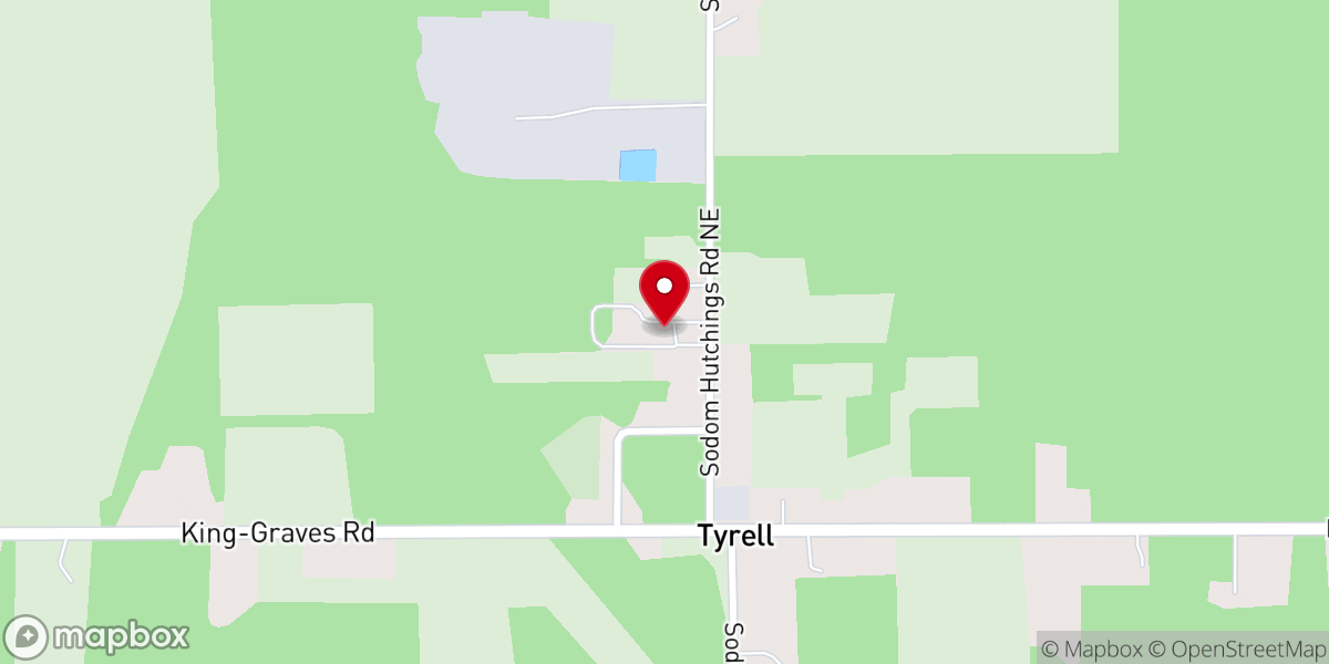 Map showing location of Liberty Bible Church