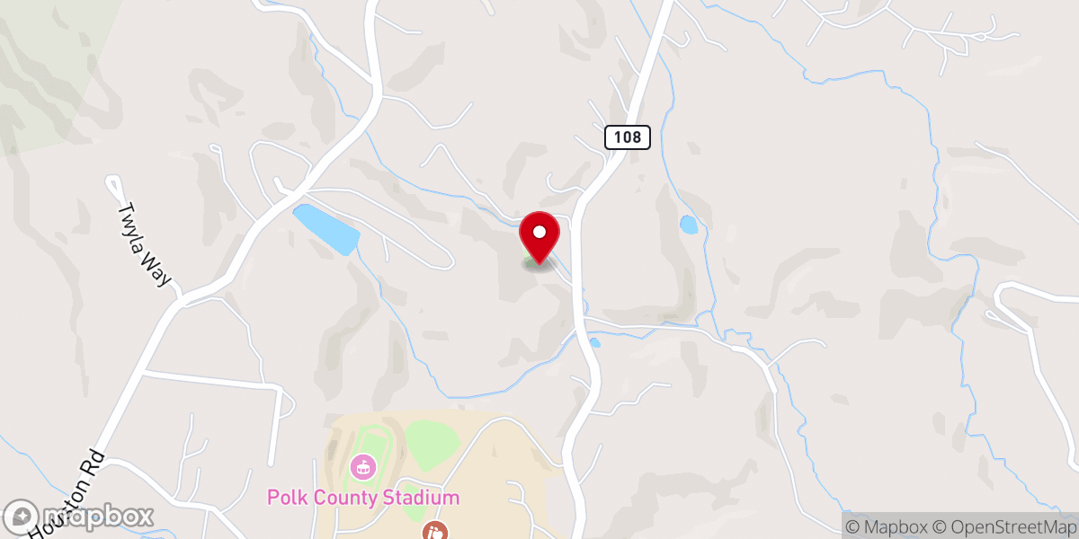 Map showing location of Midway Baptist Church