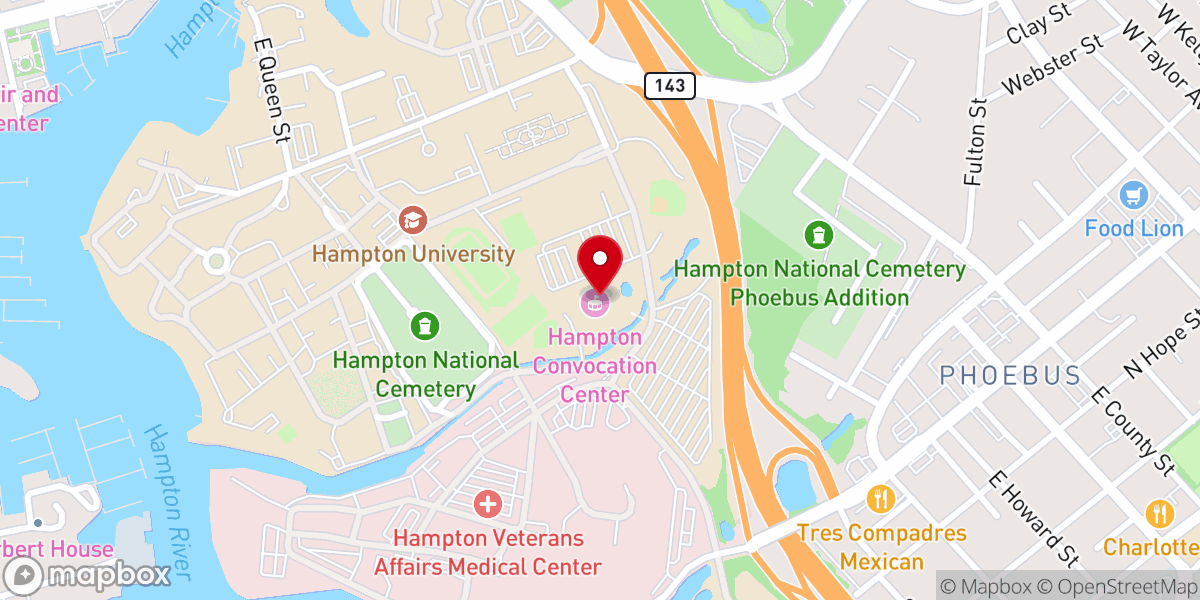 Map showing location of Convocation Center