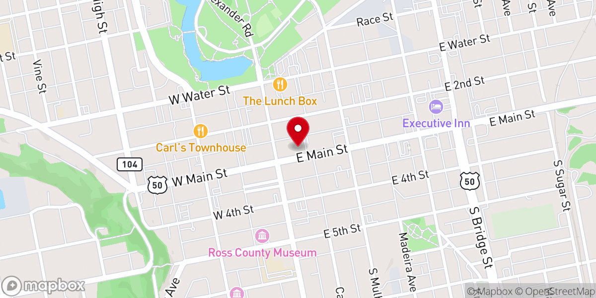 Map showing location of St Paul's Episcopal Church