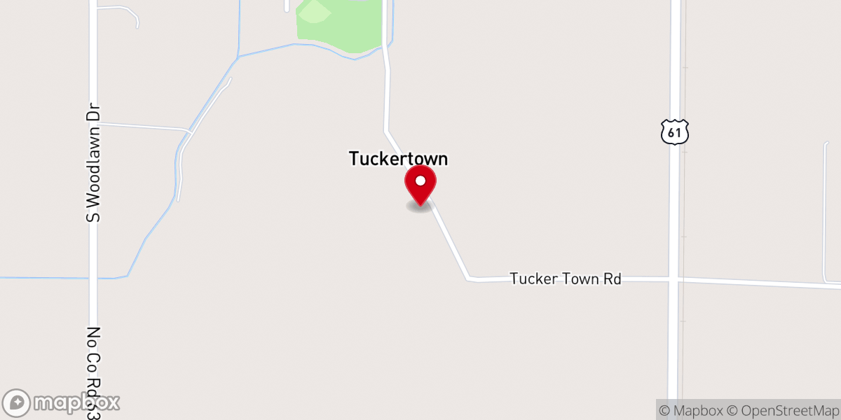 Map showing location of Mt Olive Baptist Church