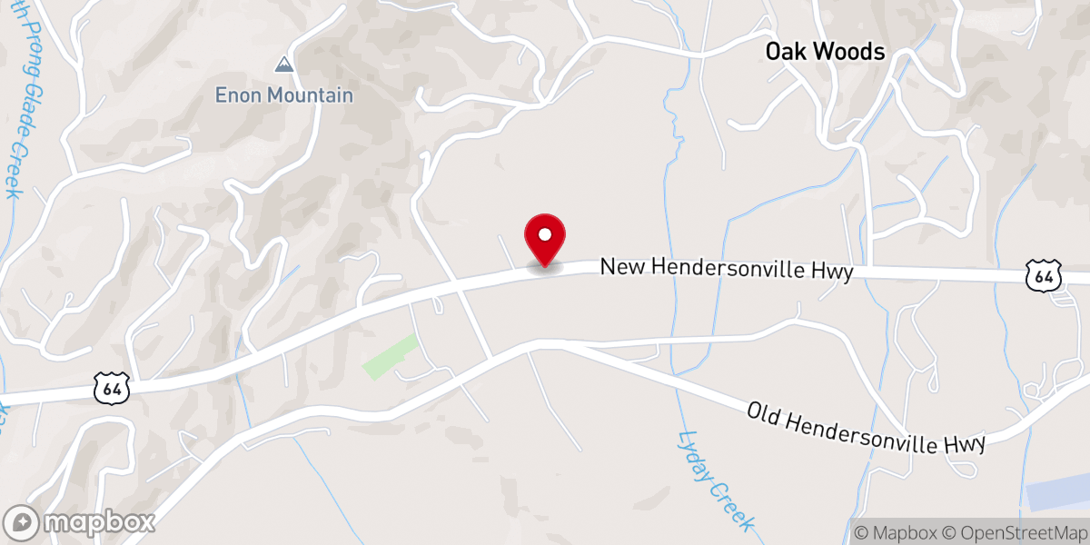 Map showing location of Pisgah Enterprises