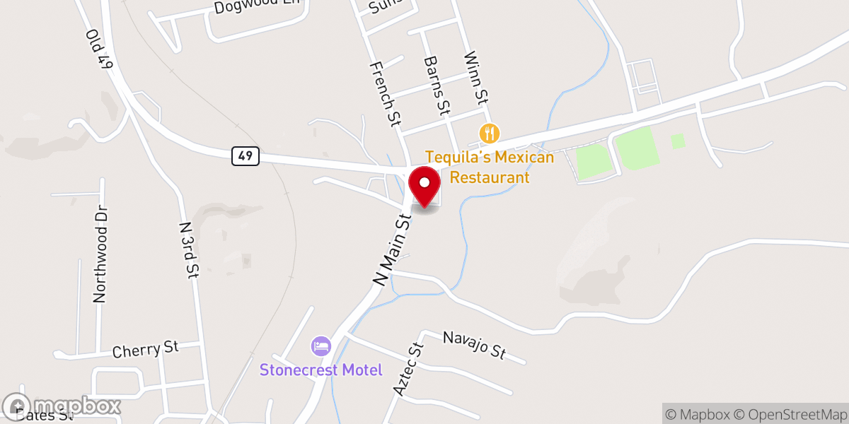 Map showing location of St Catherine's Outreach Center