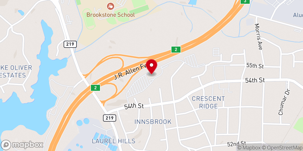 Map showing location of Cascade Hills Baptist Church Inc