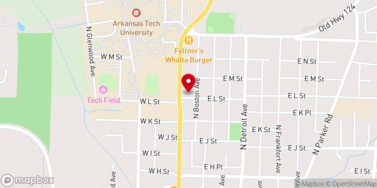 Map showing location of First Cumberland Presbyterian