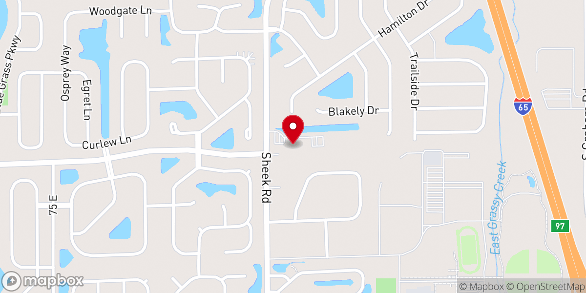 Map showing location of Greenwood Bible Baptist Church