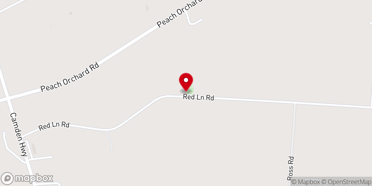 Map showing location of Horeb Church