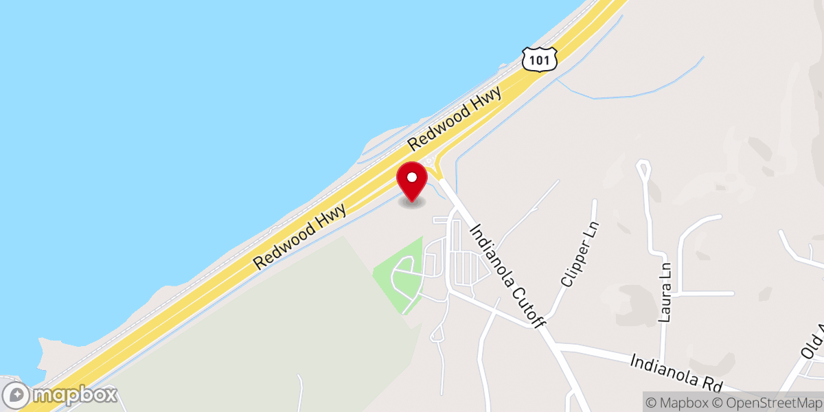 Map showing location of Coastline Foursquare Church