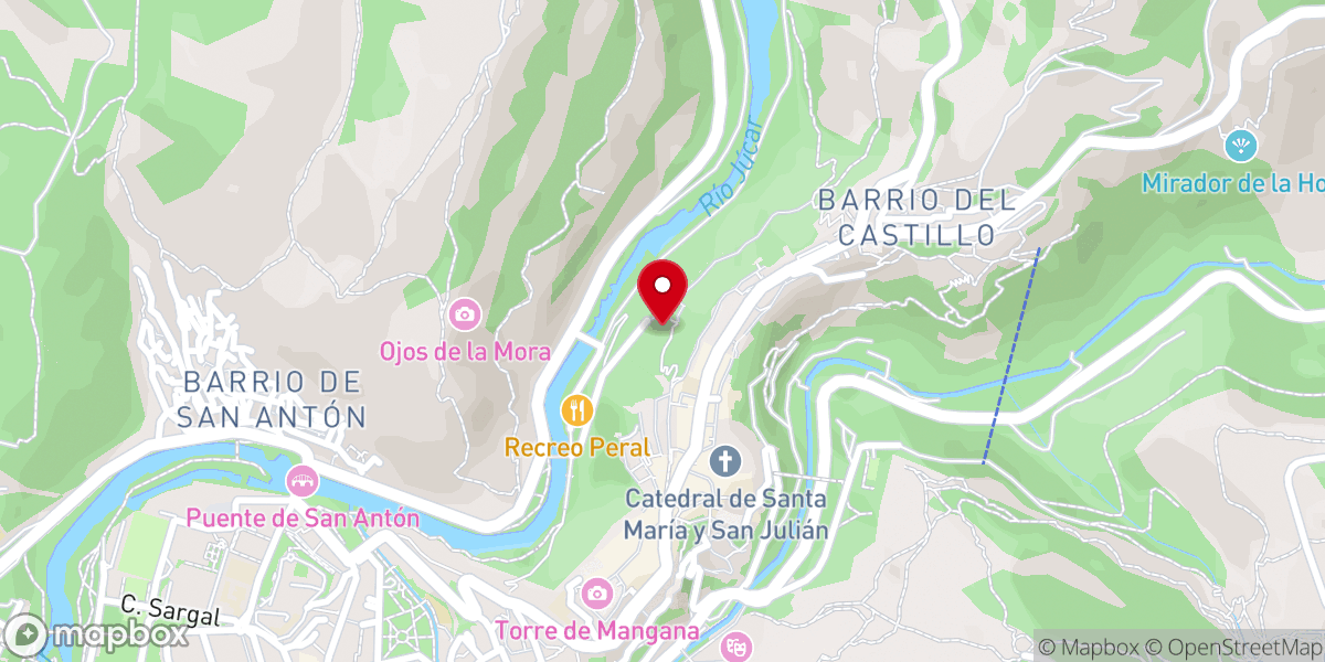 Map showing location of Convento de los Franciscanos Descalzos