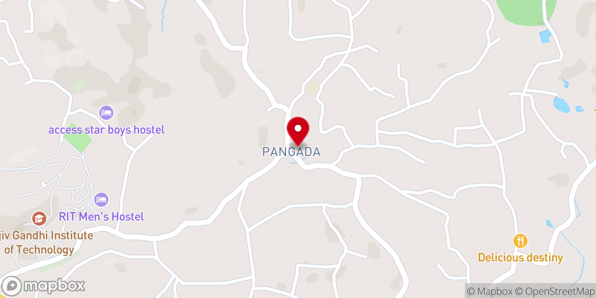 Map showing location of Pangada Pally - St. Mary's Orthodox Syrian Church