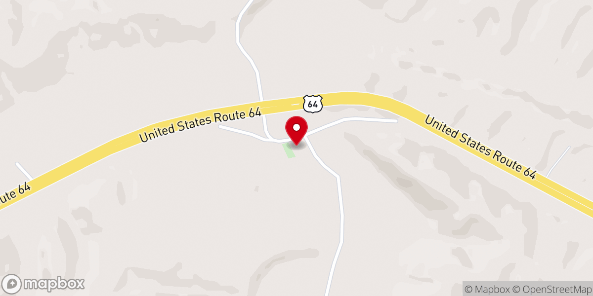 Map showing location of Fortyeight Freewill Baptist Church