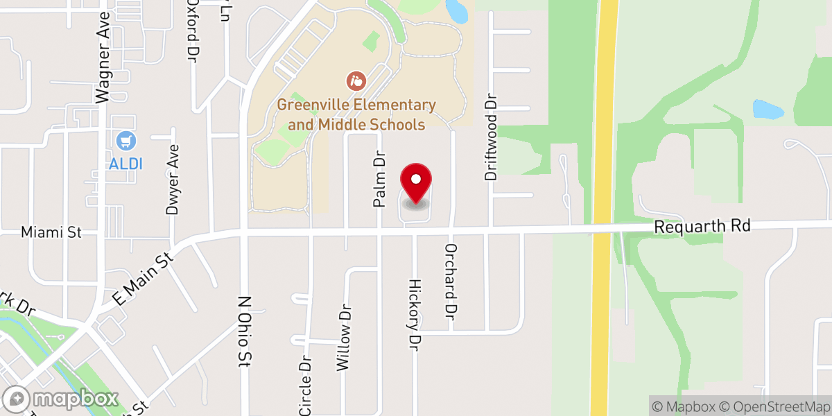 Map showing location of Trinity Wesleyan Church