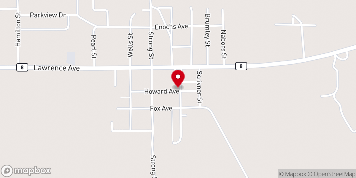Map showing location of Derma City Hall