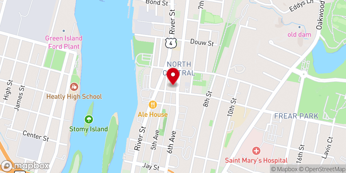 Map showing location of New Hope Missionary Baptist Church
