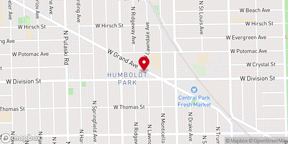Map showing location of Youth Center Church of God in Christ