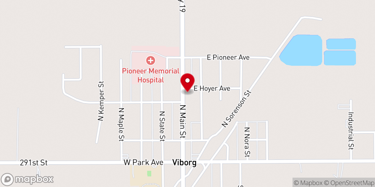 Map showing location of Church of the Nazarene