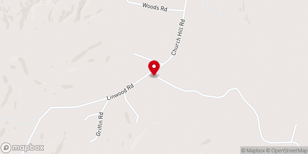 Map showing location of Linwood Church