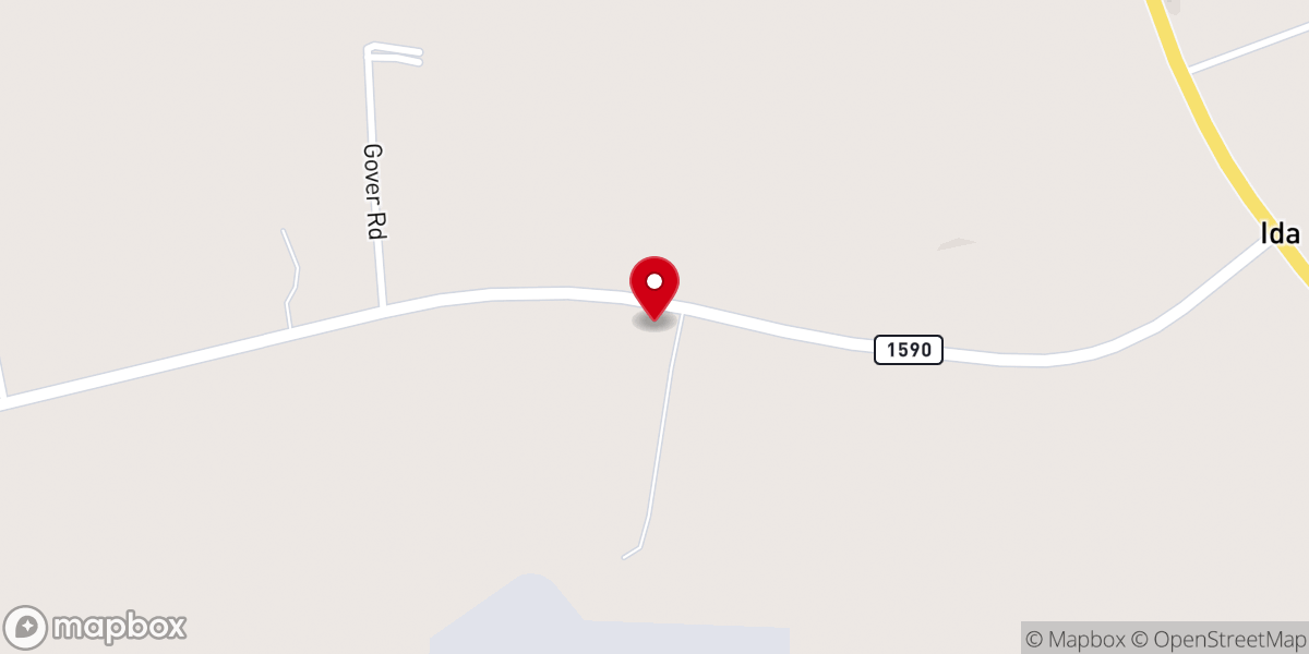 Map showing location of Pine Grove/Lands Chapel UMC Parsonage