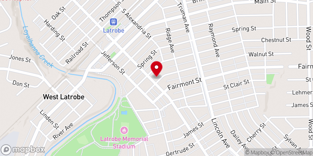 Map showing location of Holy Family Roman Catholic