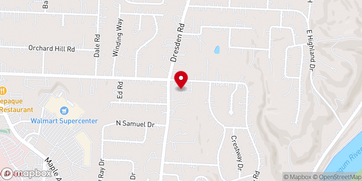 Map showing location of First Christian Church Disciples