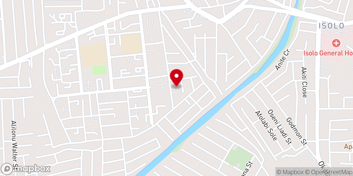 Map showing location of Estate Baptist Church