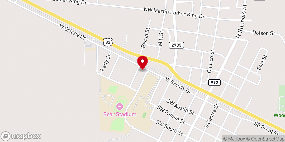 Map showing location of Hegler Chapel CME Church