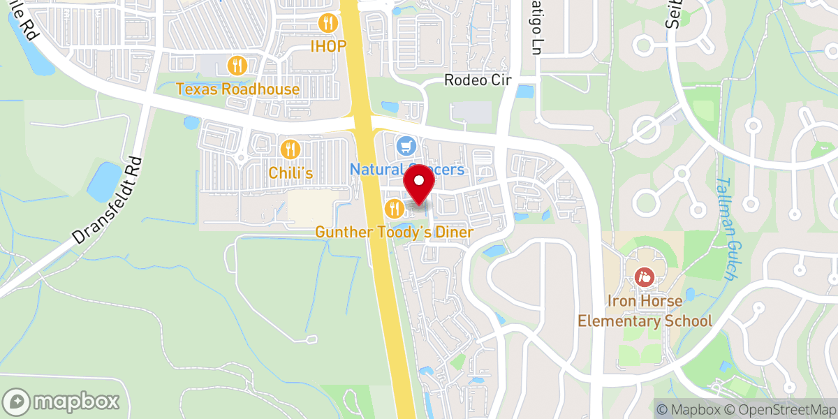 Map showing location of Cornerstone Church of Parker