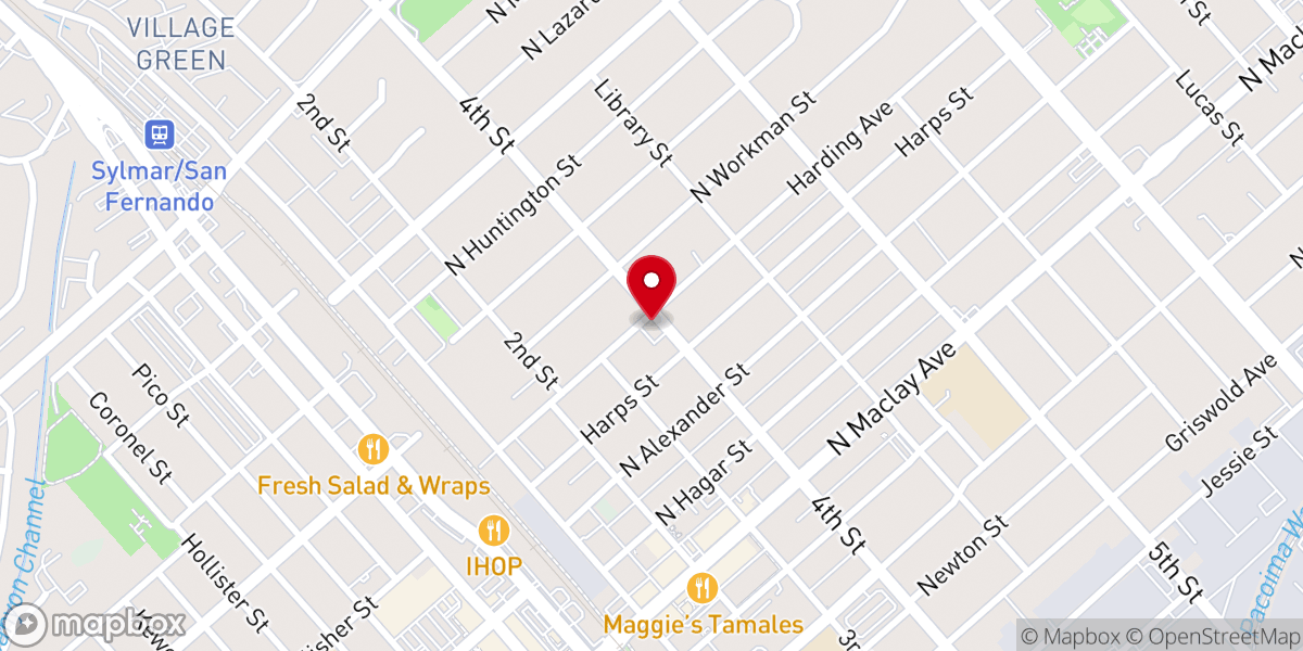 Map showing location of San Fernando Church of the Nazarene