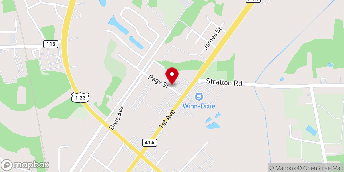 Map showing location of Callahan Barbecue