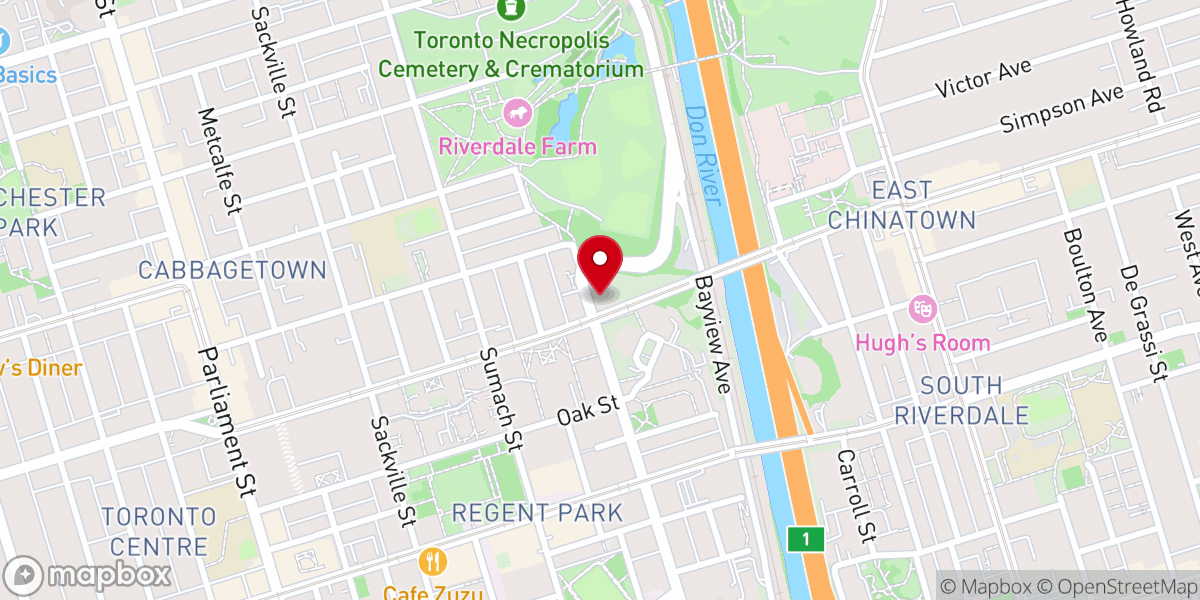 Map showing location of Serbian Orthodox Church St. Sava