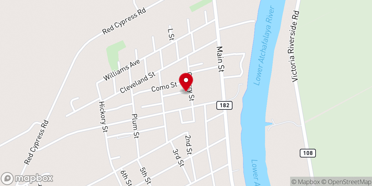Map showing location of Zion Chapel AME Church