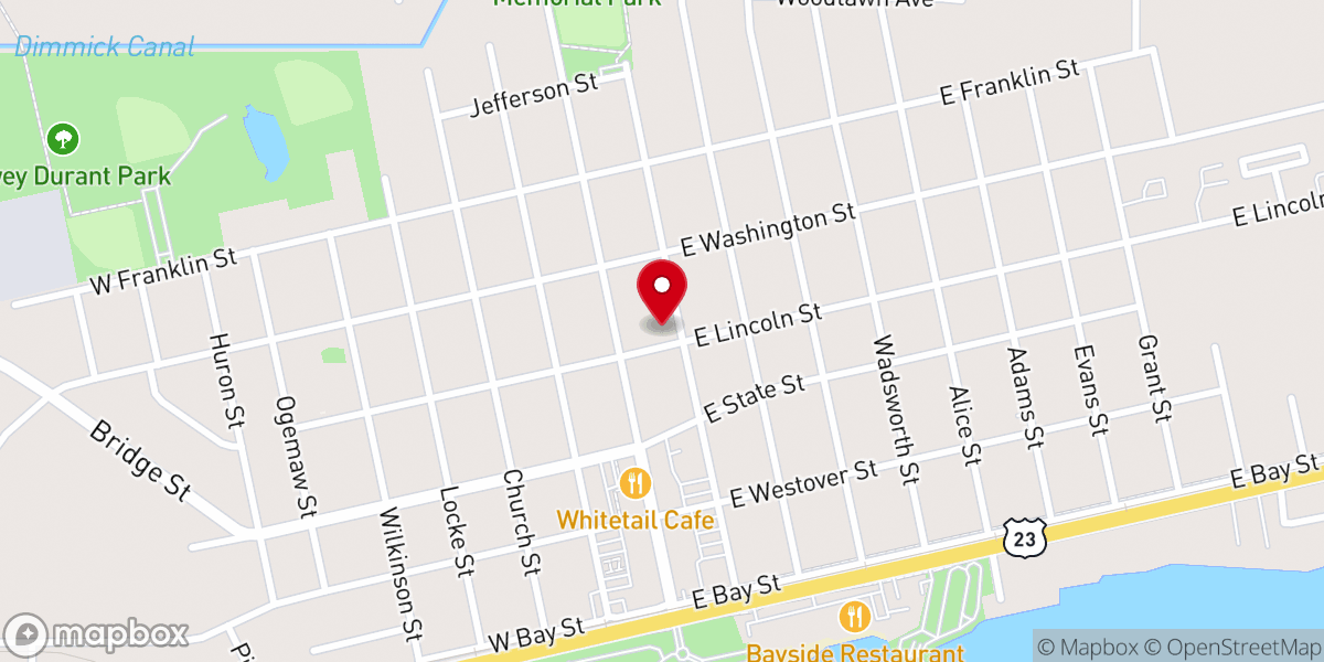 Map showing location of Grace Evangelical Lutheran Church