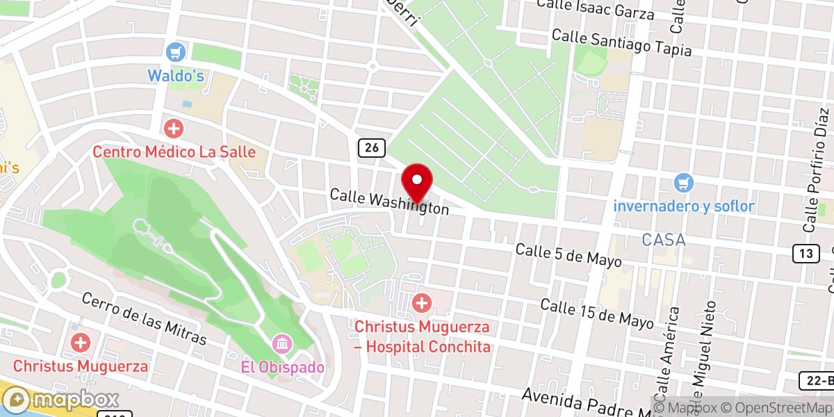 Map showing location of Iglesia Cristiana Casa de Misericordia Betesda