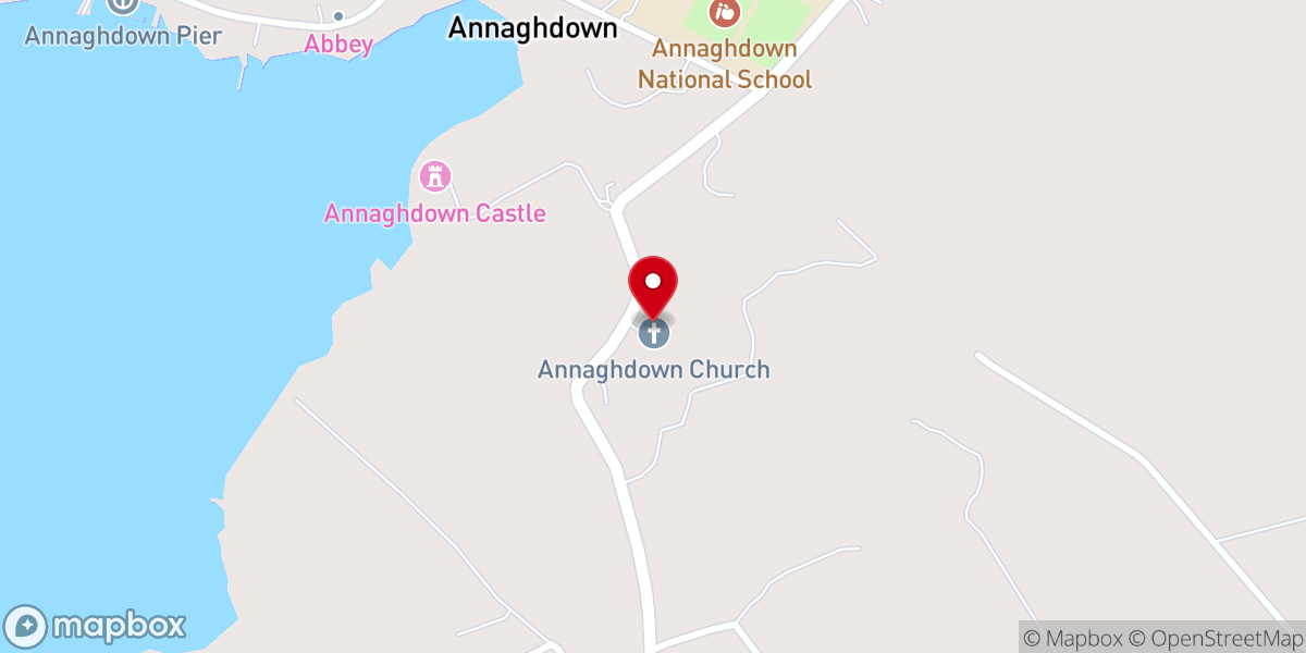Map showing location of St Brendan's Church, Annaghdown