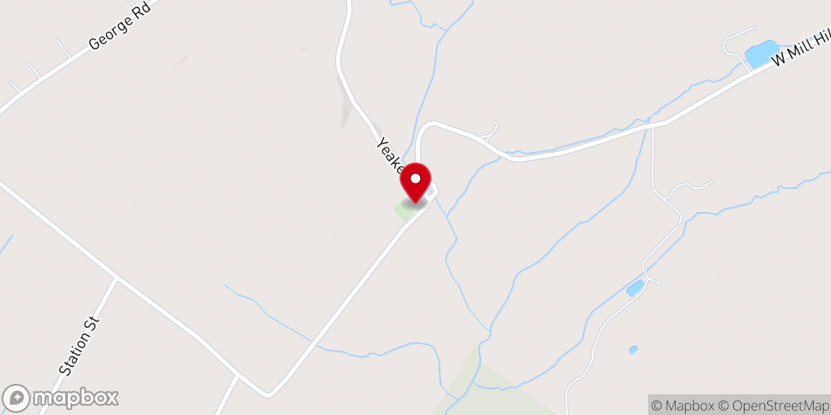 Map showing location of Hosensack Meeting House